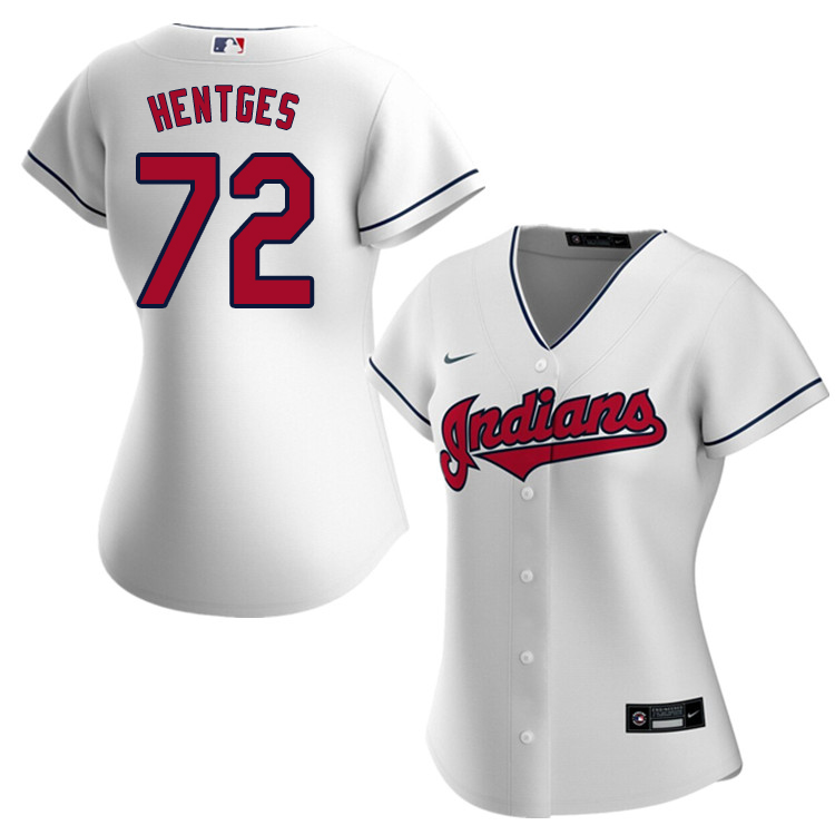 Nike Women #72 Sam Hentges Cleveland Indians Baseball Jerseys Sale-White